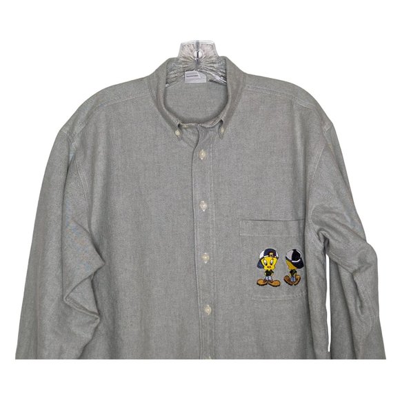 ACME CLOTHING CO. Vintage 1994‎ long sleeve Tweety Bird button down Men Shirt M - Picture 3 of 11